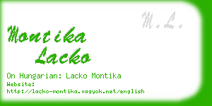 montika lacko business card